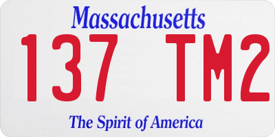 MA license plate 137TM2