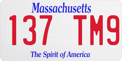 MA license plate 137TM9