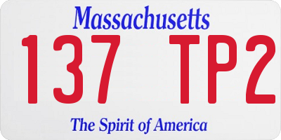 MA license plate 137TP2