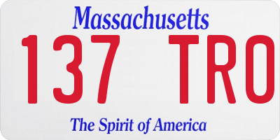 MA license plate 137TR0