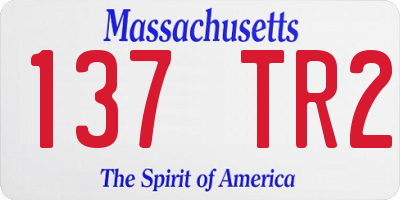 MA license plate 137TR2