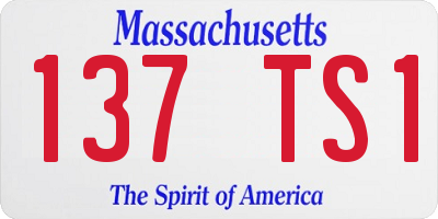 MA license plate 137TS1