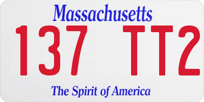 MA license plate 137TT2