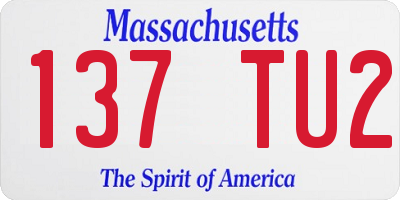 MA license plate 137TU2