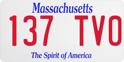 MA license plate 137TV0