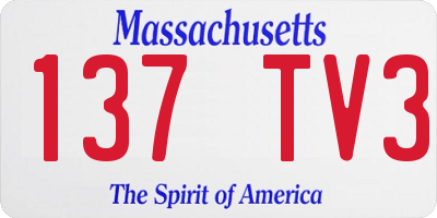 MA license plate 137TV3