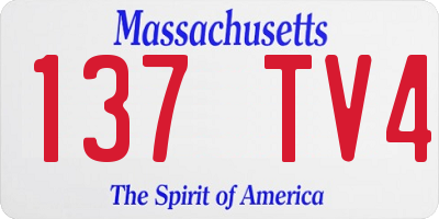 MA license plate 137TV4