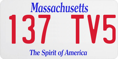 MA license plate 137TV5