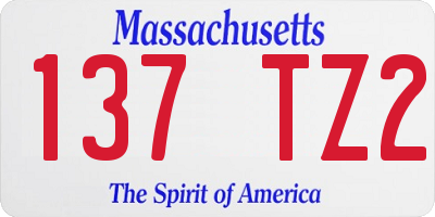 MA license plate 137TZ2