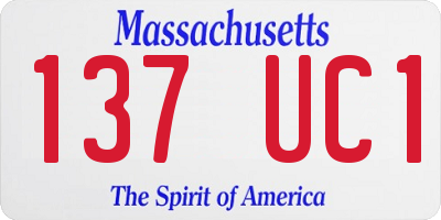 MA license plate 137UC1