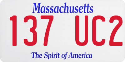 MA license plate 137UC2