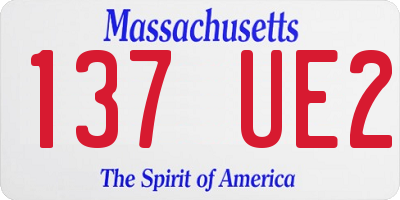 MA license plate 137UE2