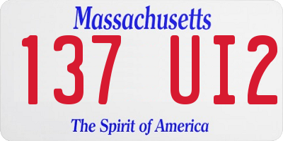 MA license plate 137UI2