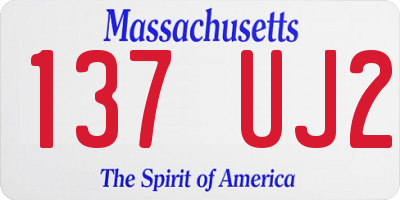 MA license plate 137UJ2