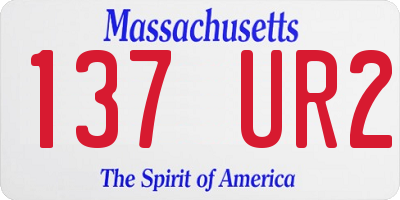 MA license plate 137UR2