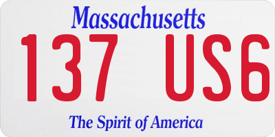 MA license plate 137US6