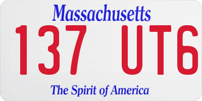 MA license plate 137UT6