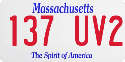 MA license plate 137UV2