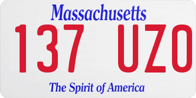 MA license plate 137UZ0