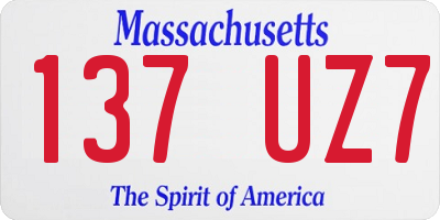 MA license plate 137UZ7
