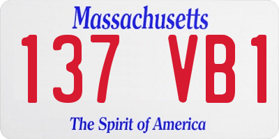 MA license plate 137VB1