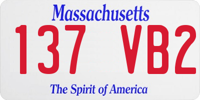 MA license plate 137VB2