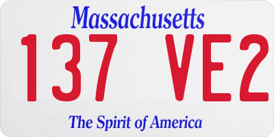 MA license plate 137VE2