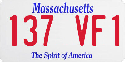 MA license plate 137VF1