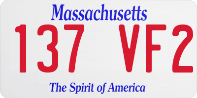 MA license plate 137VF2