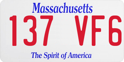 MA license plate 137VF6