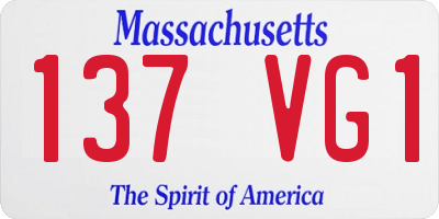MA license plate 137VG1