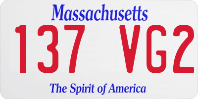 MA license plate 137VG2