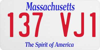 MA license plate 137VJ1