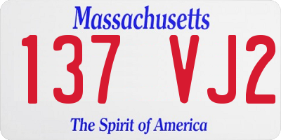 MA license plate 137VJ2