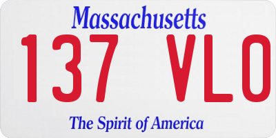 MA license plate 137VL0