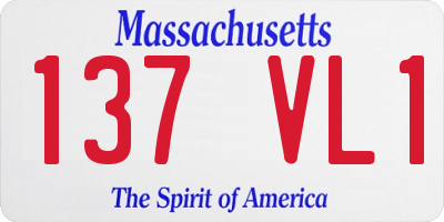 MA license plate 137VL1