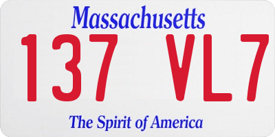 MA license plate 137VL7