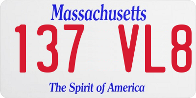 MA license plate 137VL8