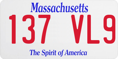 MA license plate 137VL9