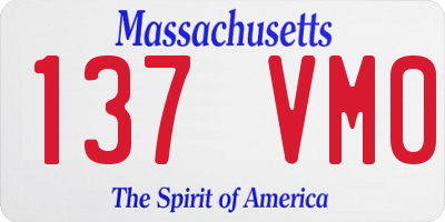 MA license plate 137VM0