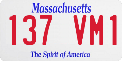 MA license plate 137VM1