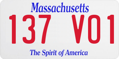 MA license plate 137VO1