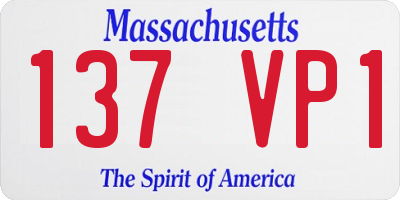 MA license plate 137VP1