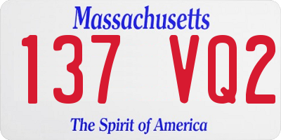 MA license plate 137VQ2