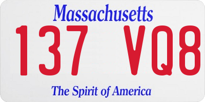 MA license plate 137VQ8
