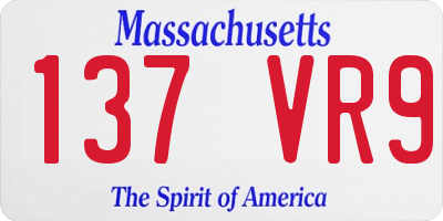 MA license plate 137VR9