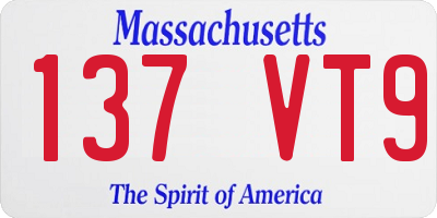 MA license plate 137VT9