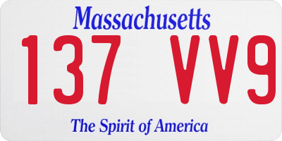 MA license plate 137VV9