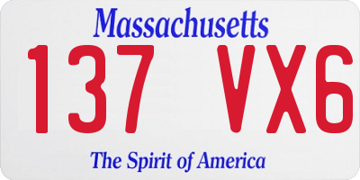 MA license plate 137VX6