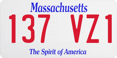 MA license plate 137VZ1